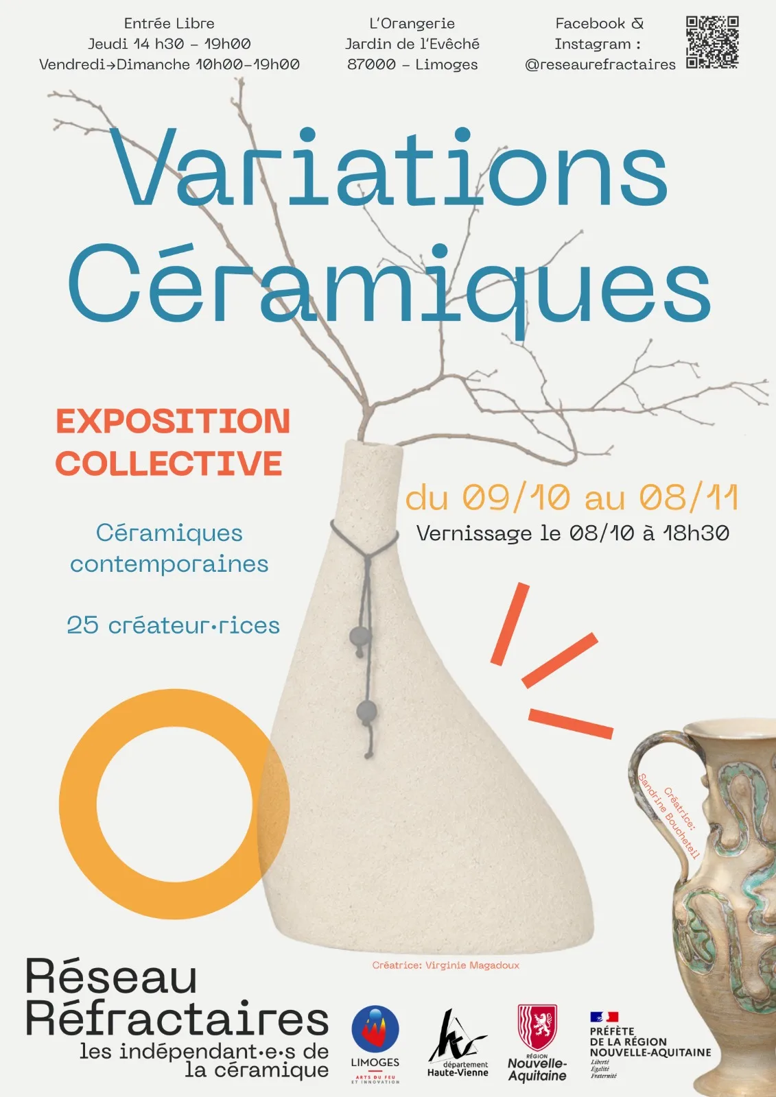 Exposition "Variation céramique" à Limoges.
