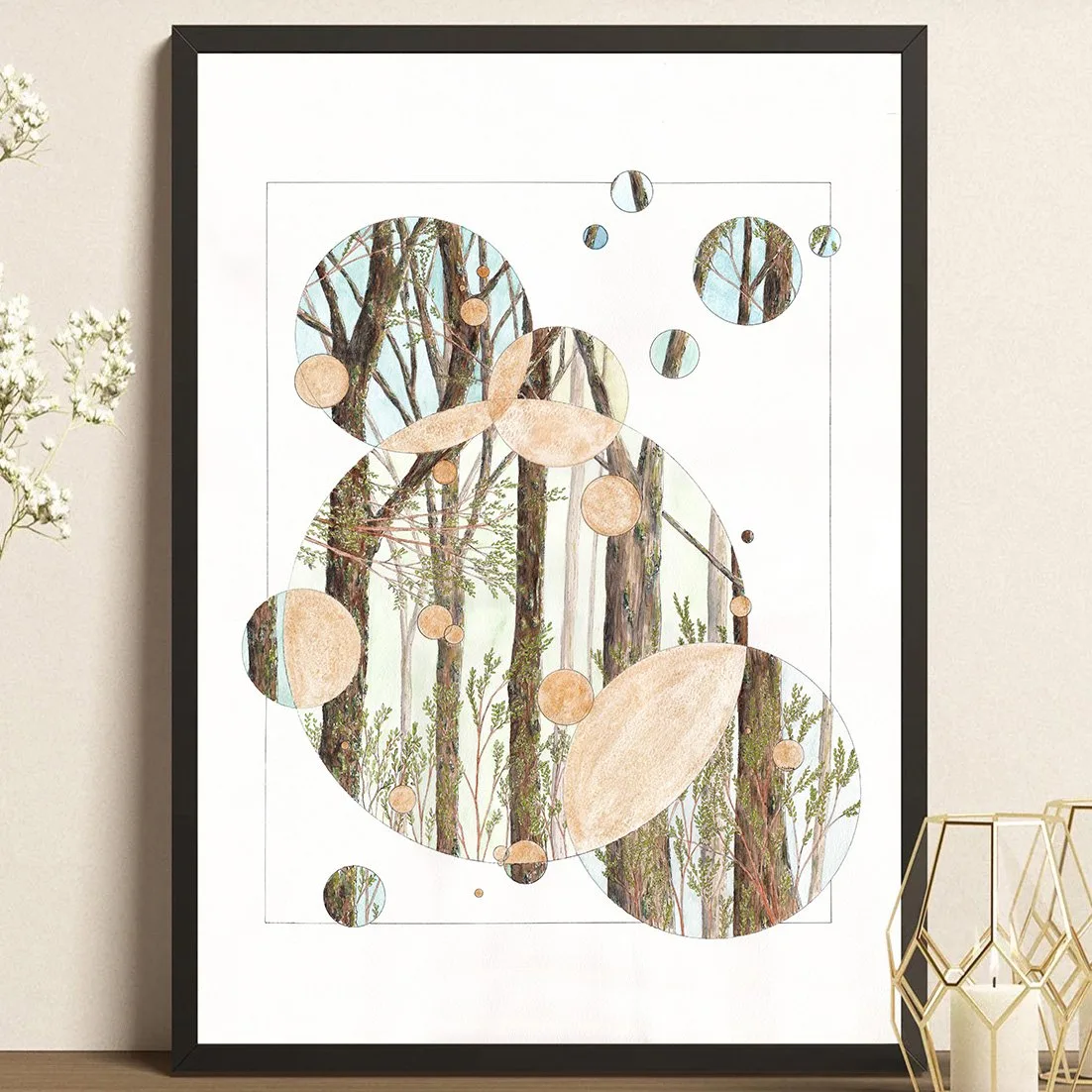 Illustration nature et géométrie