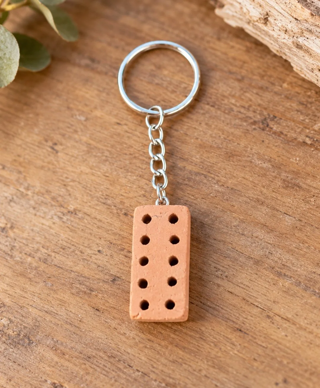 Porte clés brique : Porte clés en brique naturel