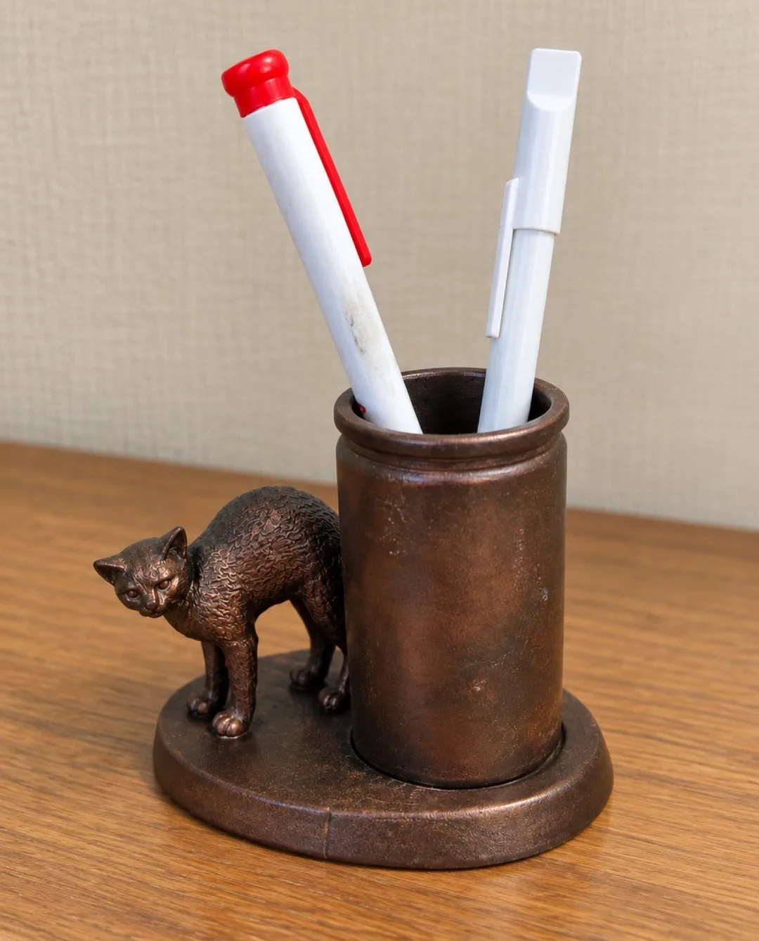 Pot à crayons chat