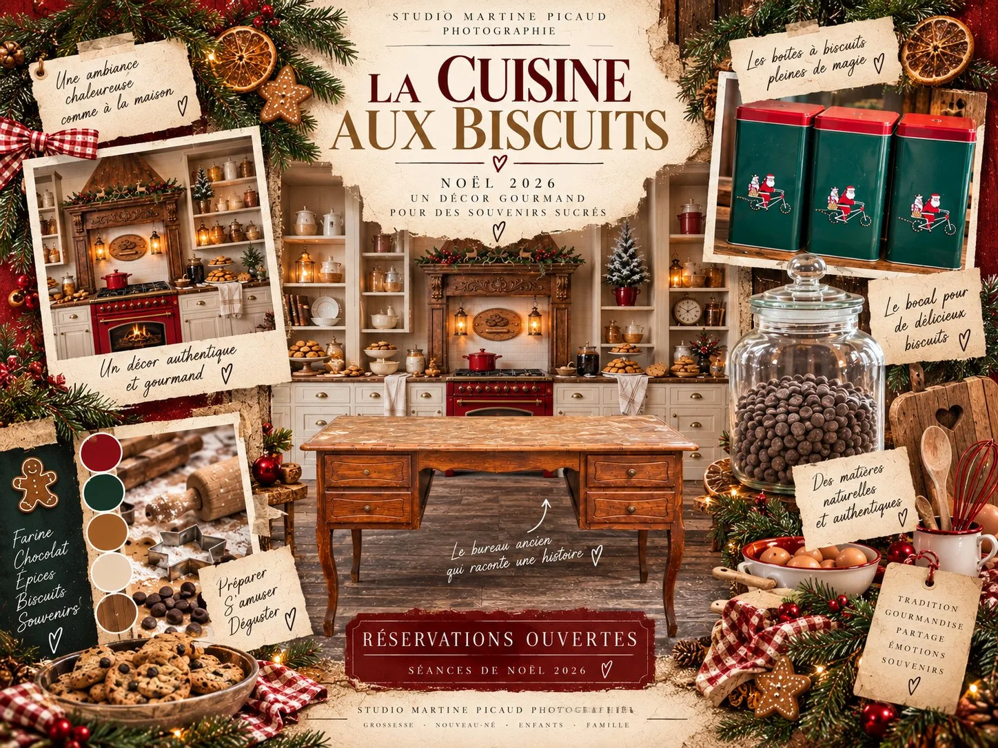 Séances de Noël "La Cuisine aux Biscuits" — Martine Picaud Photographie, Photographie à Saint Sulpice Le Dunois (photo 2/5)